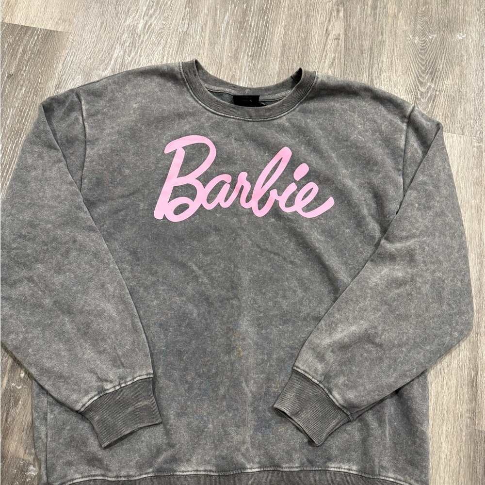 Barbie Women's Charcoal Crew Neck Sweater